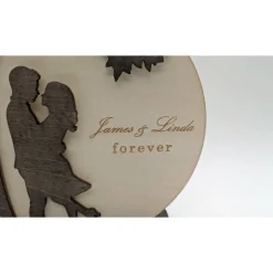 Baum der Liebe – Personalisiertes 3D Holz-Silhouette Display mit Gravur