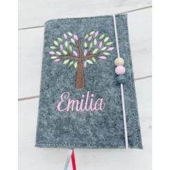 Baum Gotteslobhülle Gebetbuch Hülle Geschenk Kommunion Firmung Geschenkidee Gott Kirche religiös personalisiert