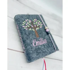 Baum Gotteslobhülle Gebetbuch Hülle Geschenk Kommunion Firmung Geschenkidee Gott Kirche religiös personalisiert