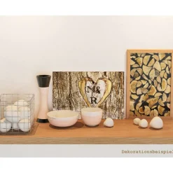 Baum HERZ MIT DEINEN INITIALEN, INDIVIDUALISIERBAR auf Holz, Geschenk Valentinstag Hochzeit handmade kaufen