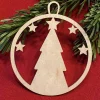Baum mit Sternen – Geschenkanhänger & Christbaumanhänger aus Holz, lasergeschnitten, Weihnachtsanhänger