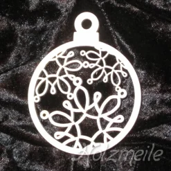 Baumhänger Kugel Schneeflocke Alaska aus Holz Geschenkanhänger