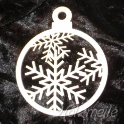 ​Baumhänger Kugel Schneeflocke Sibirien aus Holz