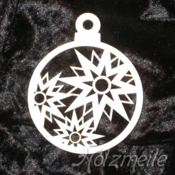 Baumhänger Kugel Stern Aurelia aus Holz Geschenkanhänger