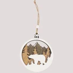 Baumschmuck aus Holz – Personalisierte Kugel mit Name, Weihnachtsdeko für Tannenbaum und als Gesche