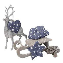 Baumschmuck 5-er Set blau