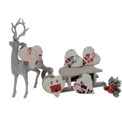 Baumschmuck 5-er Set, Herz Anhänger