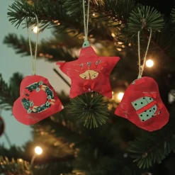 Baumschmuck 3er Set rot