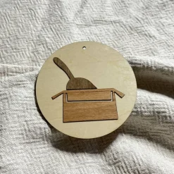 Baumschmuck Katzen - Anhänger aus Echtholz