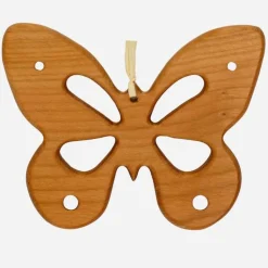 Baumschmuck Schmetterling  - Edler Geschenkanhänger aus Kirschbaum-Holz