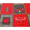 Baumwolldruck "Merry Christmas", im Patchworklook, mit "Gold", 140 cm breit, Preis pro 0,5 lfdm