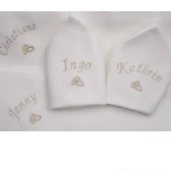Baumwolle Stoffservietten mit Motiv Ehering und Name