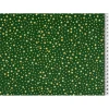 Baumwollgewebe, grün, bedruckt mit "goldenen" Sternen, 140 cm breit, Meterware, Preis pro 0,5 lfdm