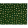 Baumwollgewebe, grün, bedruckt mit "goldenen" Kristallen, 140 cm breit, Meterware, Preis pro 0,5 lfdm
