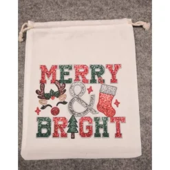 Baumwollsäckchen mit Folie bedruckt 20x 24cm