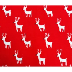 Baumwollstoff mit Rentieren, Weihnachtsstoff, Breite 1,40 m, Meterware