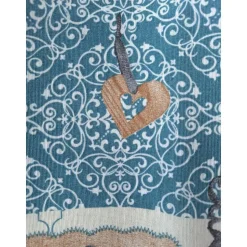 Baumwollstoff mit Weihnachtsmotiven, Weihnachtsstoff, Breite 1,40 m, Meterware, natur,  beige, mint, grau