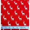 Baumwollstoff, rot, Rentier red nose, natur,Weihnachtsstoff, Meterware, Winterstoff, Breite 1,40 m, 100% Baumwolle