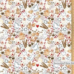 Baumwollstoff Weihnachtsbäckerei von acufactum by Kerstin Heß