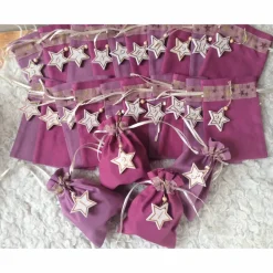 befüllbare Adventskalendersäckchen rosa