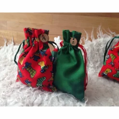 Befüllbarer Adventskalender rot grün Katzenmotiv