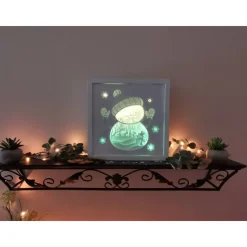 Beleuchteter Bilderrahm mit Weihnachtsmotiv und Farbwechsel.