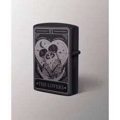 Benzin Metallfeuerzeug mit Gravur "Tarot Liebe"