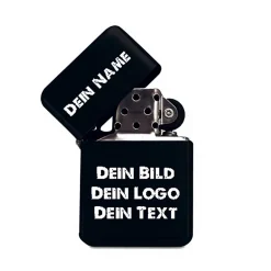 Benzin Metallfeuerzeug mit Gravur "Zippo Style"