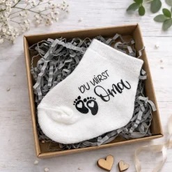 Überraschungsbox zur Schwangerschaft – Babysocken „Du wirst Opa“ ,Du wirst Oma" – Geschenk zur Verkündung