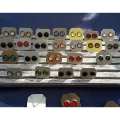 Überraschungs-Ohrringe 12mm Cabochon Ohrstecker Bronze oder Silber – Einzigartiger Modeschmuck