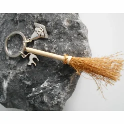 Besen Hexe Hexenhut,  Katze   Schlüsselanhänger