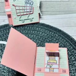 Besondere Karte Geburtstagskarte Geldgeschenk Wunscherfüller Shopping-Bonus Reagenzglas Wasserfall Handmade Stampin‘ Up!