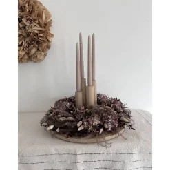 Besonderer Adventskranz aus hochwertigem Eichenholz