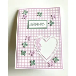 Besonders geformte 3D  PopUp Panel Card - Geburtstagskarte  in Handarbeit gefertigt, mit Stampin Up Produkten