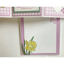 Besonders geformte 3D  PopUp Panel Card - Geburtstagskarte  in Handarbeit gefertigt, mit Stampin Up Produkten
