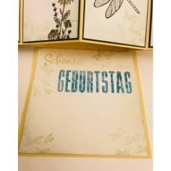 Besonders geformte 3D  PopUp Panel Card - Geburtstagskarte  in Handarbeit gefertigt, mit Stampin Up Produkten
