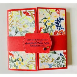 Besonders geformte  Pop-up Glückwunschkarte zum Geburtstag Handarbeit Stampin up  Unikat