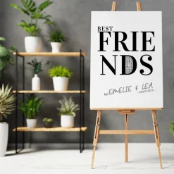 Beste Freunde | Personalisiertes Bild auf Leinwand 20x30cm | BFF