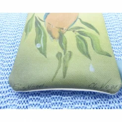 Bestecktasche Eisvogel, hochwertiger Qualitätsdruck, Gemälde Vogelmalerin, Unikat, Handarbeit genäht