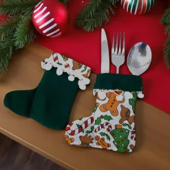 Bestecktasche in Stiefelform, Geschenktasche 2er Set