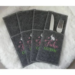 Bestecktaschen - Frohe Ostern 4er Set