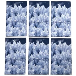 Bestecktaschen 6 Stück & Tischläufer Winter – Tischset & Tischdeko Weihnachten, wasserabweisend, Handarbeit