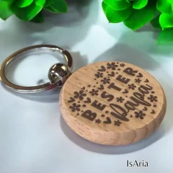 Bester Papa Holz Schlüsselanhänger/personalisiert/Vatertag