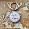 bester Papa Schlüsselanhänger Cabochon silberfarbe 25mm Geschenkidee