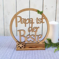 Bester Papa Tischloop aus Holz