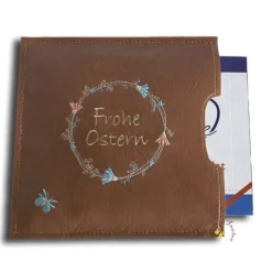 Bestickte Geschenkverpackung Text nach Wunsch für Schokolade Geschenkidee Schokoladenhülle Muttertag Ostern Geburtstag