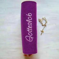 Bestickte Gotteslobhülle aus Filz *Taube *individuell angefertigt