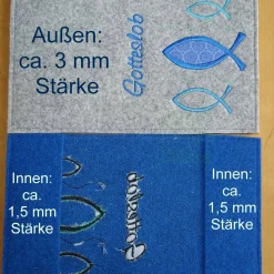 Bestickte Gotteslobhülle aus Filz *Du bist ein Ton in Gottes Melodie 2 *individuell angefertigt