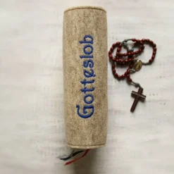 Bestickte Gotteslobhülle aus Filz *Fische mit Punkte *individuell angefertigt