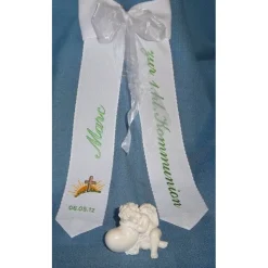 bestickte Schleife zur Kommunion, Konfirmation oder Taufe